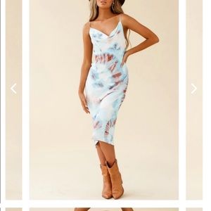 Hello Molly Blue Tie Dye Midi